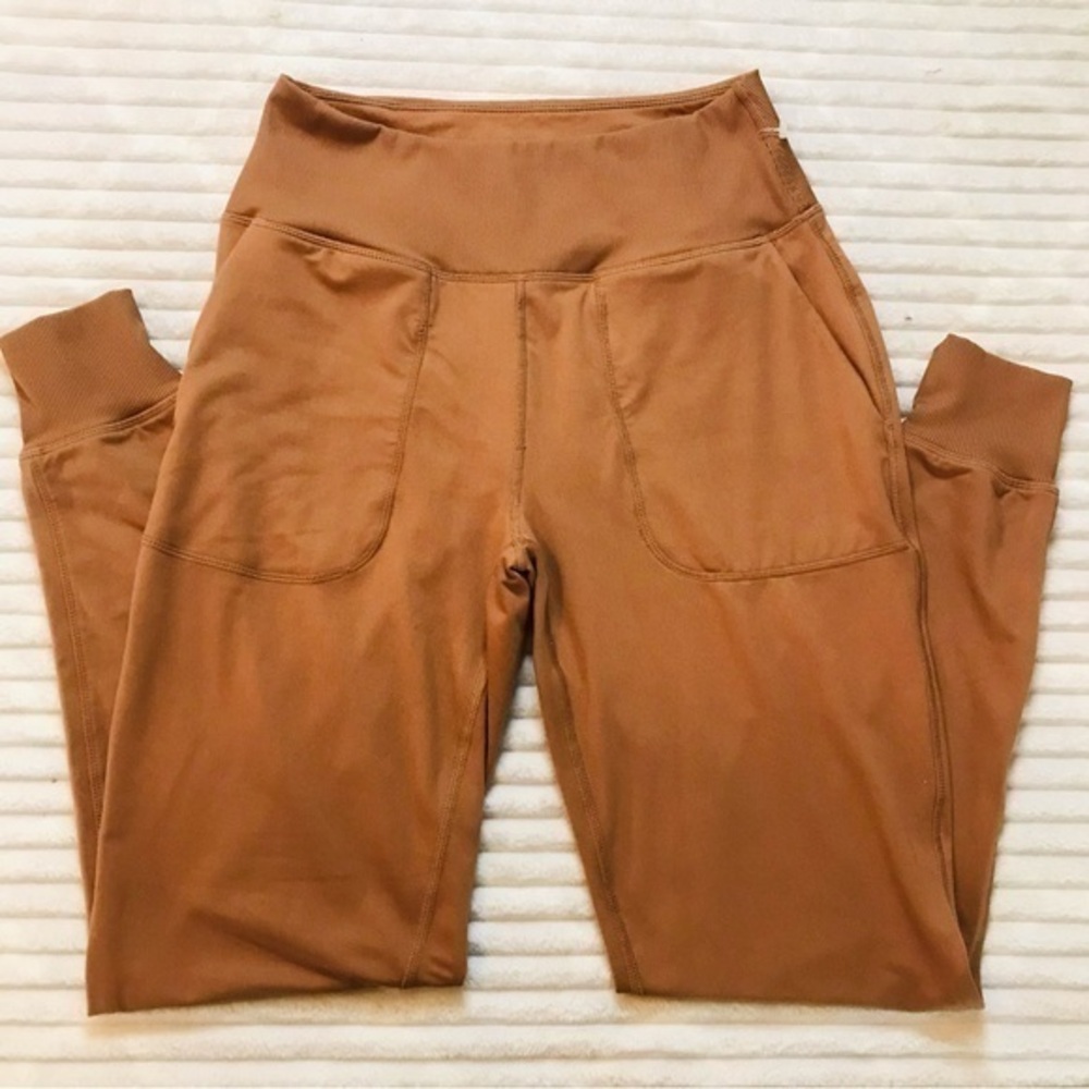 Sage Collective Terracotta Brown High Rise Ribbed Joggers Sweatpants Women’s XS